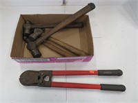 bolt cutters and hammers