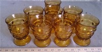 (8) GOLDEN GLASS DRINKING CUPS