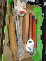 bbq set and rolling pins