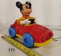 Walt Disney Mickey Mouse Pull String Car Toy