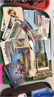 Tray lot of post cards