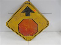 Stop sign ahead sign ,14" tall