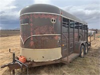 1992 WW Pull Type 16' Stock Trailer