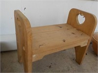 Small handmade stool, 14" X 8" X 12" BACK PORCH