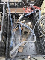 Trailer hitch and booster cables