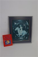 'Fleeing A Massacre' by Oscar Howe Framed Print