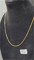 14k Gold Necklace 12" - Clasp is missing