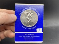 1970 GEM UNC Panama Silver Comm Coin
