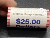 $25 Dollars William Henry Harrison GEM ROLL