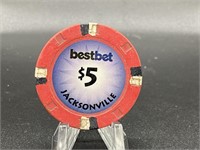 $5 Casino Chip from Best Bet Casino Jacksonville F