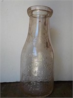 Hillside dairy carbondale pa 1 pint milk bottle,