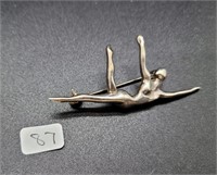 Sterling Silver Dancer Pin