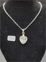 925 Silver Necklace Heart Shaped Pendant