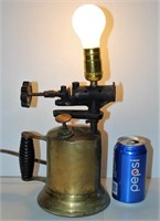 Vintage Craftsman Brass Torch Lamp Convert