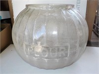 Early flour pumpkin shaped canister, SHED