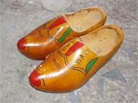 Pair of 12.5" wooden clogs, SHED