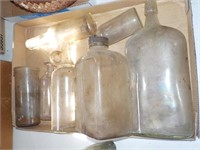 Box of vintage bottles, SHED