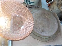 Depression glass bowl as is, SHED