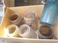 6 Various canning jars, SHED
