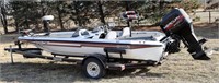 1997 Champion Bass boat with  trailer