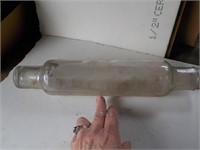 Glass rolling pin missing end cap 14" SHED