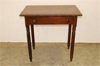 Antique Walnut Single Drawer Table