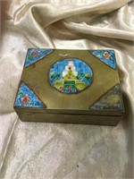 5x4 Cloisonné as is Brass Box China
