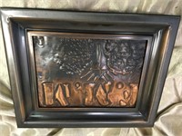 11x9  Hand Made Memorial on Copper