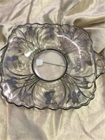 8" Silver on Glass Bowl