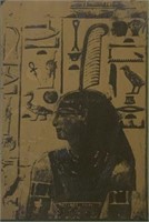 19th Century Photo of Egyptian Tomb Wall Painting.