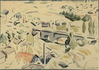 Landscape Watercolor Attributed to Albert Marquet.