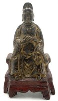 Chinese Bronze Figure of a Seated Official.