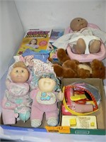 3 CABBAGE PATCH BABIES, QUILT MAKING KIT, DOLL