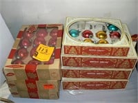 7 BOXES VINTAGE CHRISTMAS ORNAMENTS WITH SHINY