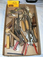BOX OF LEATHER-WORKING TOOLS