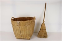Large Basket and Broom