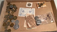 Assorted Foreign Coins and Currency