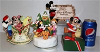 3 Vintage Schmid Disney Music Boxes & Plaque