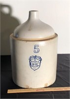 Antique #5 UHL Pottery Jug