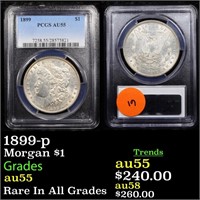 1899-p Morgan $1 Graded au55