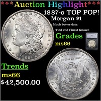 *Highlight* 1887-o TOP POP! Morgan $1 Graded ms66