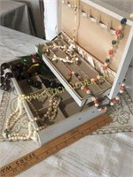 Vintage Jewelry box & contents