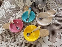 Ice cream  bowls & spoons