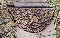 Antique metal door mat
