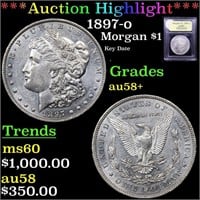 *Highlight* 1897-o Morgan $1 Graded Choice AU/BU S