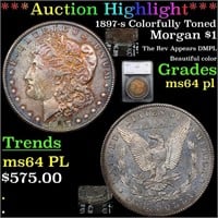 *Highlight* 1897-s Colorfully Toned Morgan $1 Grad
