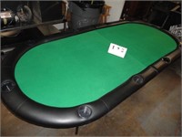 POKER TABLE- SEATS 10 - 96'' X 42'', PADDED FELT&