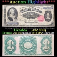 ***Auction Highlight*** 1891 $1 Large Size Silver