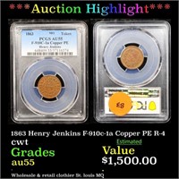 *Highlight* 1863 Henry Jenkins F-910c-1a Copper PE