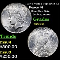 1927-p Vam 2 Top 50 I3 R5 Peace $1 Grades Select+
